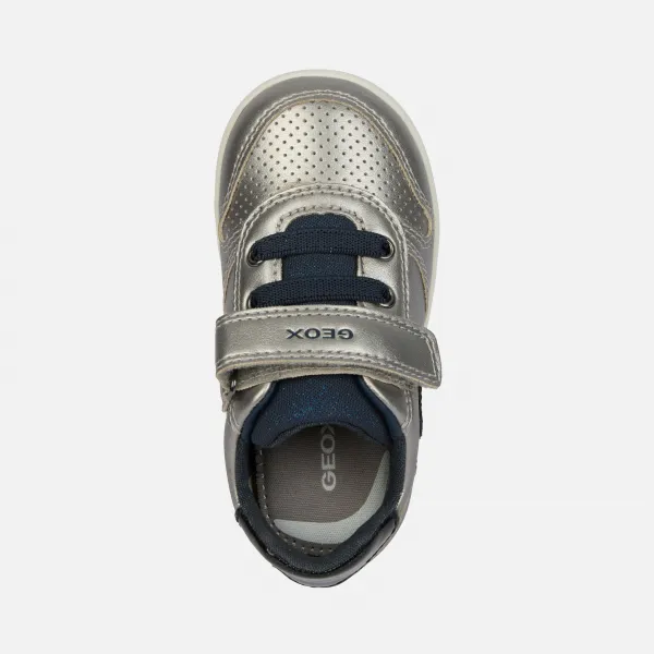 Silver Girls Geox Djrock Sneakers - Girls