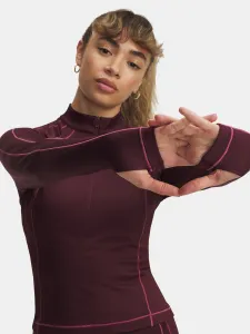 Under Armour UA ColdGear Textured 1/2 Zip-RED Women's T-Shirt - Women's