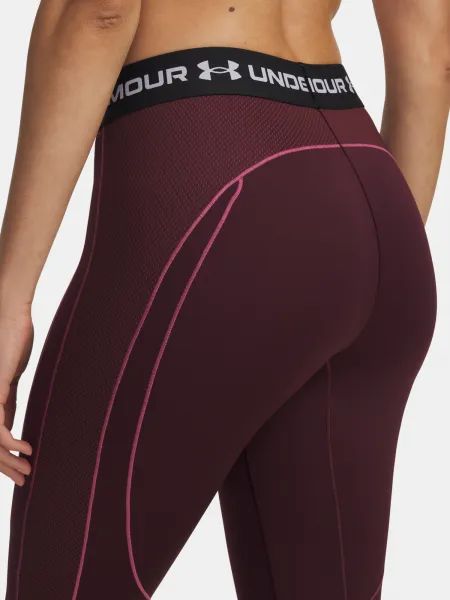 Under Armour UA ColdGear Textured Leggings-RED - Women's