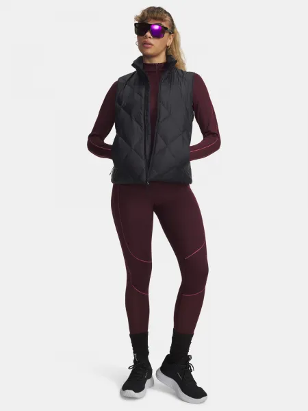 Under Armour UA ColdGear Textured Leggings-RED - Women's