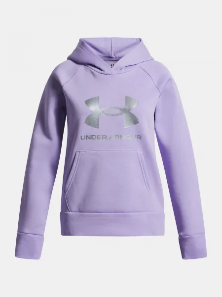 Under Armour UA Rival Flc Shimmer Girls' Sweatshirt Hdy-PPL - Girls