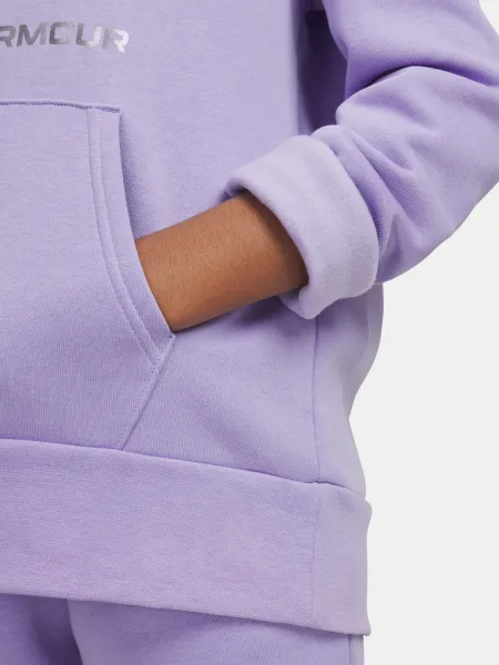 Under Armour UA Rival Flc Shimmer Girls' Sweatshirt Hdy-PPL - Girls