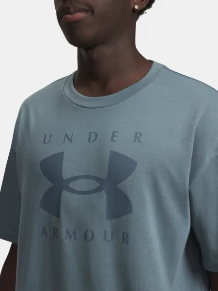 Men's Under Armour UA M HW OS Branded SS-BLU T-Shirt - Mens