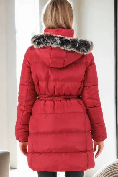 Z9768 DEWBERRY WOMEN'S COAT-BURGUNDY