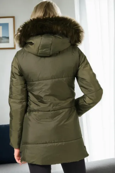 Z9668 DEWBERRY WOMEN'S COAT-KHAKI