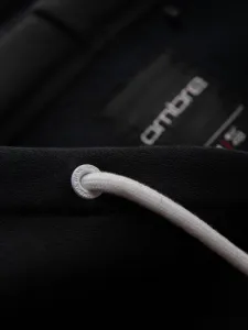 Ombre Men's sweatshirt with contrast stitching and hood - black