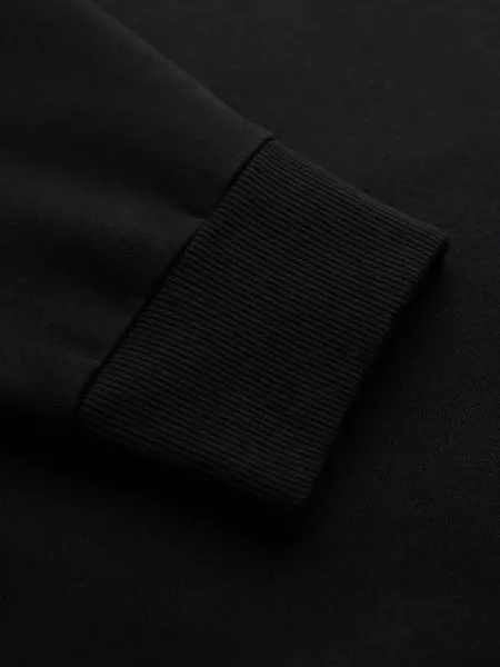 Ombre Men's sweatshirt with contrast stitching and hood - black