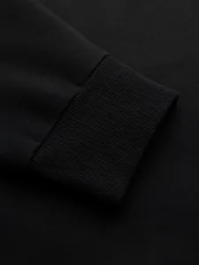 Ombre Men's sweatshirt with contrast stitching and hood - black