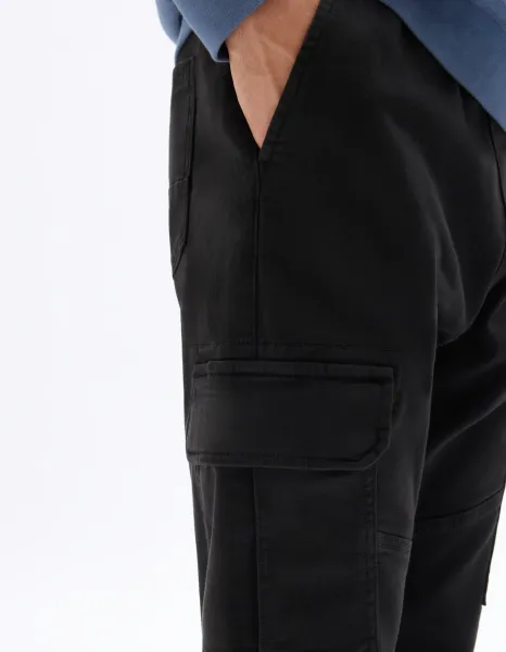 CELIO COKIT4 Pánske voľnočasové nohavice, čierna, veľkosť