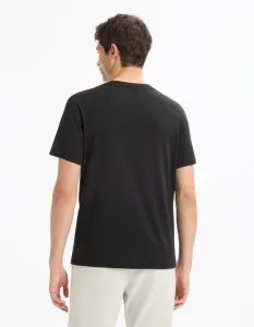 Čierne pánske basic tričko Celio Debasev