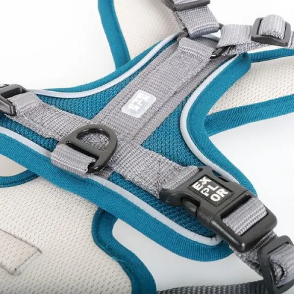 DUVO+ EXPLORER Ultimate Odolný a pohodlný postroj s reflexnou páskou XS 20-40cm - 37-45cm benzínovo modrý
