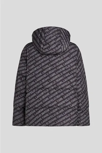 Bunda Karl Lagerfeld Jeans čierna farba, zimná, A4M15062