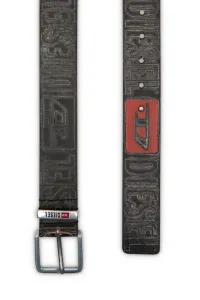 Opasok Diesel Diesel Logo B-Biscotto Outline Belt Black