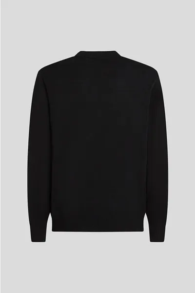 Sveter Karl Lagerfeld Jeans Klj Reg Embroidered Sweater Black