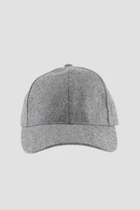 Šiltovka Woolrich Check Baseball Cap Herringbone Grey