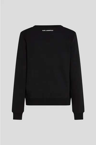 Mikina Karl Lagerfeld Ikon Rs Choupette Sweatshirt Black