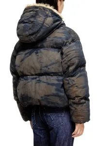 Bunda Diesel W-Aves-Fur Jacket Brown
