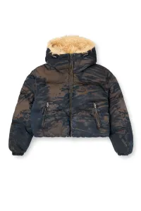 Bunda Diesel W-Aves-Fur Jacket Brown
