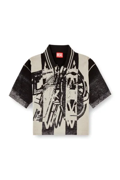 Polokošeľa Diesel M-Oliba-Polo Knitwear Black