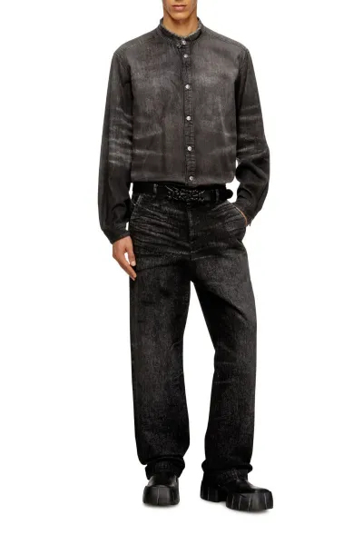 Džínsy Diesel D-Eber-Fsh6 Trousers Black