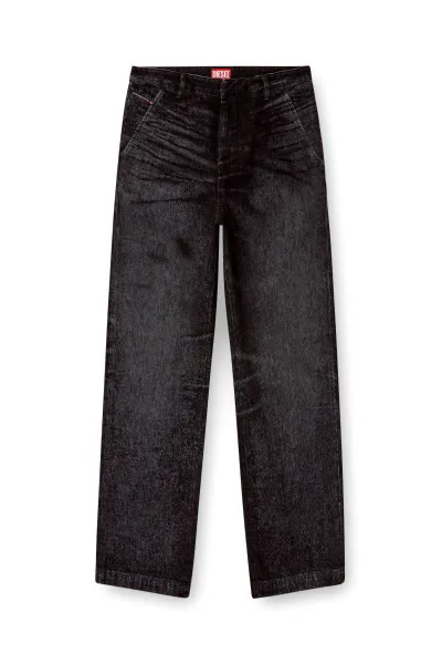 Džínsy Diesel D-Eber-Fsh6 Trousers Black