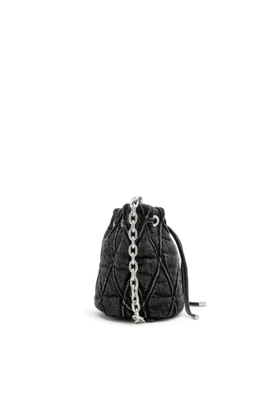 Kabelka Diesel Charm-D Bucket S Shoulder Bag Black