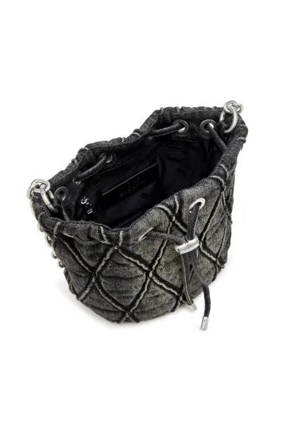 Kabelka Diesel Charm-D Bucket S Shoulder Bag Black