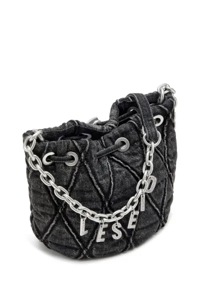 Kabelka Diesel Charm-D Bucket S Shoulder Bag Black