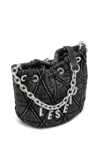 Kabelka Diesel Charm-D Bucket S Shoulder Bag Black