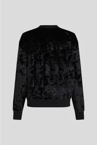 Mikina Karl Lagerfeld Jeans Klj Crushed Velvet Sweat Black