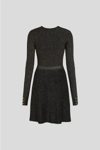 Šaty Karl Lagerfeld Lurex Knit Dress Black