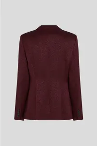 Sako Karl Lagerfeld Logo Jacquard Blazer Windsor Burgundy