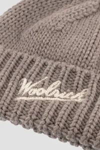Čapica Woolrich Merino Wool Logo Beanie Falcon