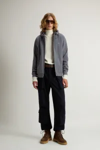 Mikina Woolrich Mixmedia Full-Zip Hoodie Charcoal Melange