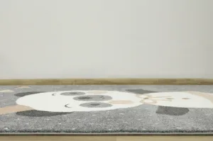 Detský koberec Lima C883A Panda sivý / krémový / ružový