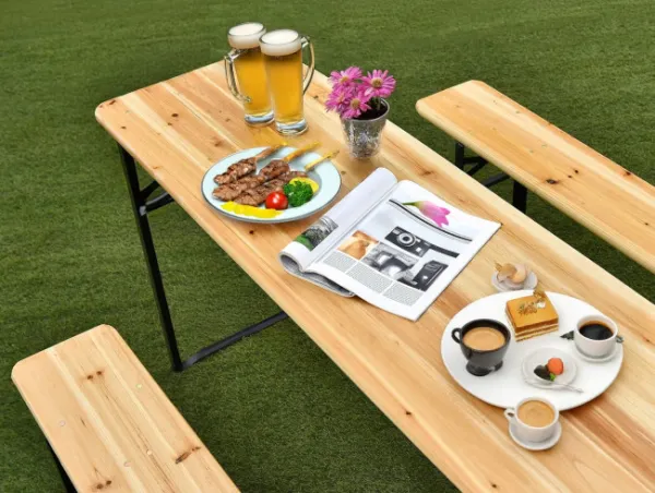 TZB Sada zahradního nábytku LAGER z masivu hnědá