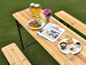 TZB Sada zahradního nábytku LAGER z masivu hnědá
