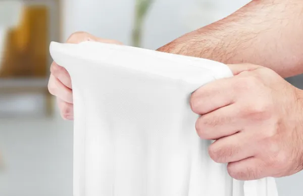 JAKS Elastický poťah na koktejlový stôl biely 80 cm