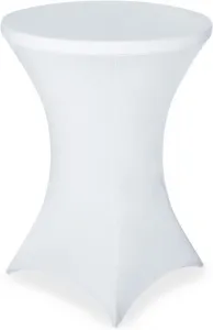 JAKS Elastický poťah na koktejlový stôl biely 80 cm