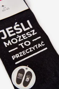 SOXO Pánske Ponožky S Nápismi Daj Mi Pivo Čierne