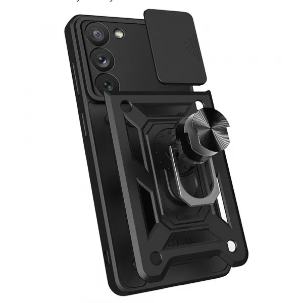 Hybrid Armor Camshield pre Samsung Galaxy A14 5G - Čierna H24900