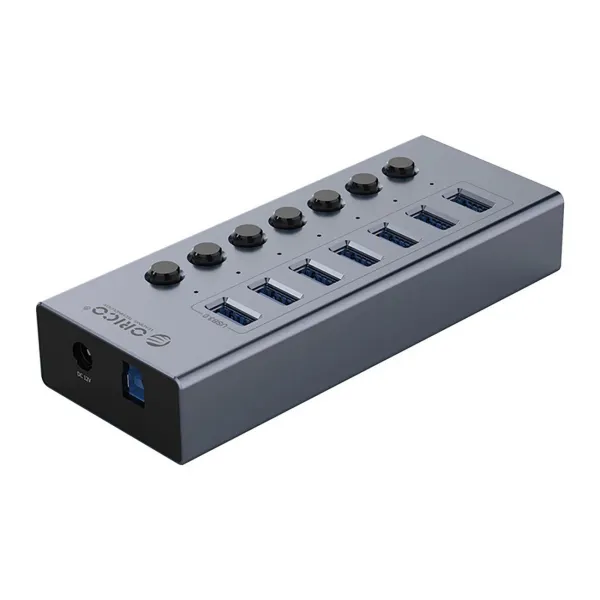 Orico BT2U3 Switch HUB adaptér 7x USB 3.0, šedý