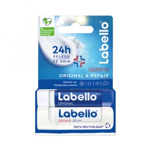 Labello Original & Repair obnovujúci hydratačný balzam na pery 2x4.8 g