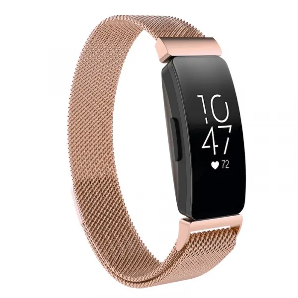BStrap Milanese (Large) remienok na Fitbit Inspire, rose gold (SFI004C03)