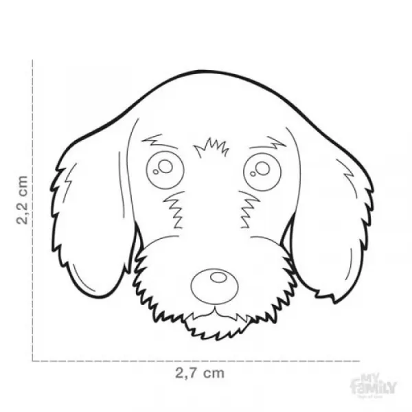 MF BLACK AND TAN WIRE-HAIRED DACHSHUND 2,2x2,7cm gravírovateľný prívesok