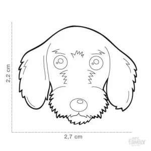 MF BLACK AND TAN WIRE-HAIRED DACHSHUND 2,2x2,7cm gravírovateľný prívesok