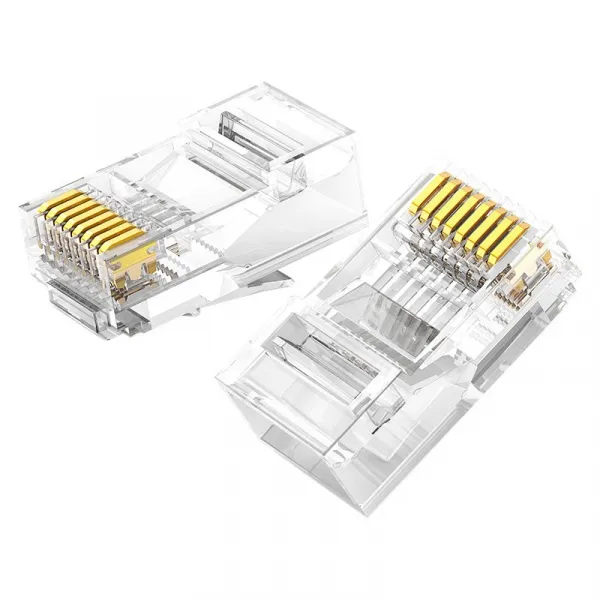 Ugreen 100x konektor RJ45 8P8C Cat6, priesvitný