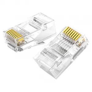 Ugreen 100x konektor RJ45 8P8C Cat6, priesvitný