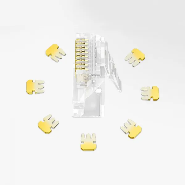Ugreen 100x konektor RJ45 8P8C Cat6, priesvitný