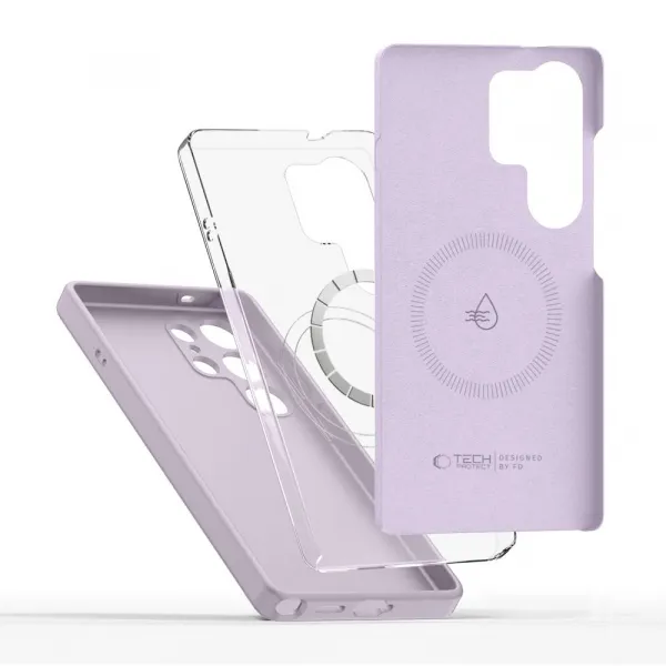 Tech-Protect Liquid Silicone MagSafe kryt na Samsung Galaxy S25 Ultra, fialový